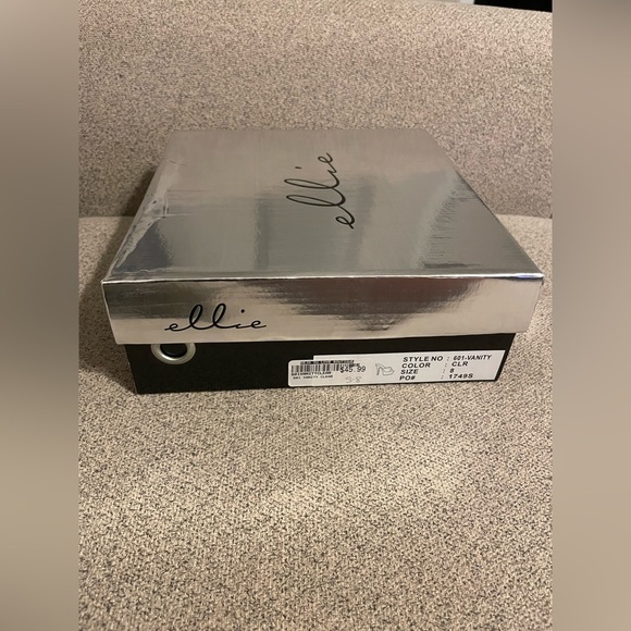 Size 8 Ellie Vanity Clear High Heels - Picture 7 of 9